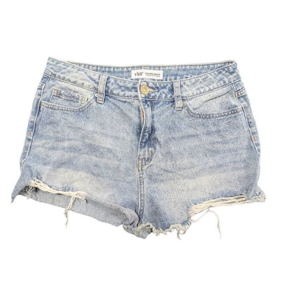 YMI Festival  Shorts Demin Collections Shorts Size 9/29 Distressed Denim Light W - Picture 1 of 5